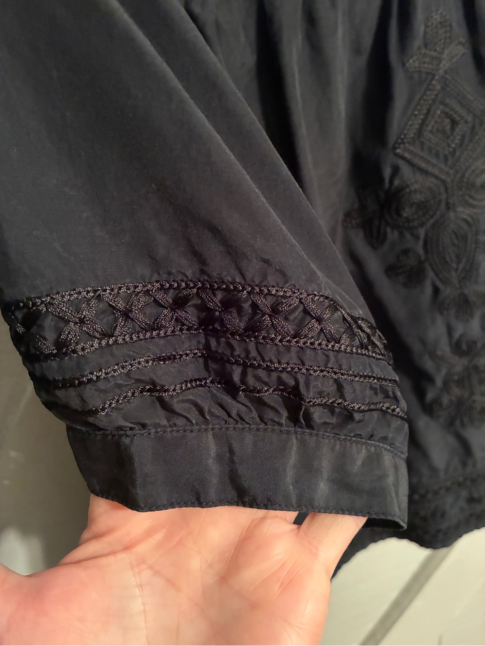 Lucky Brand Black Peasant Blouse - Picture 3 of 7